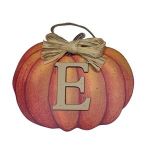 Ashland E Monogram Pumpkin Wall Decor